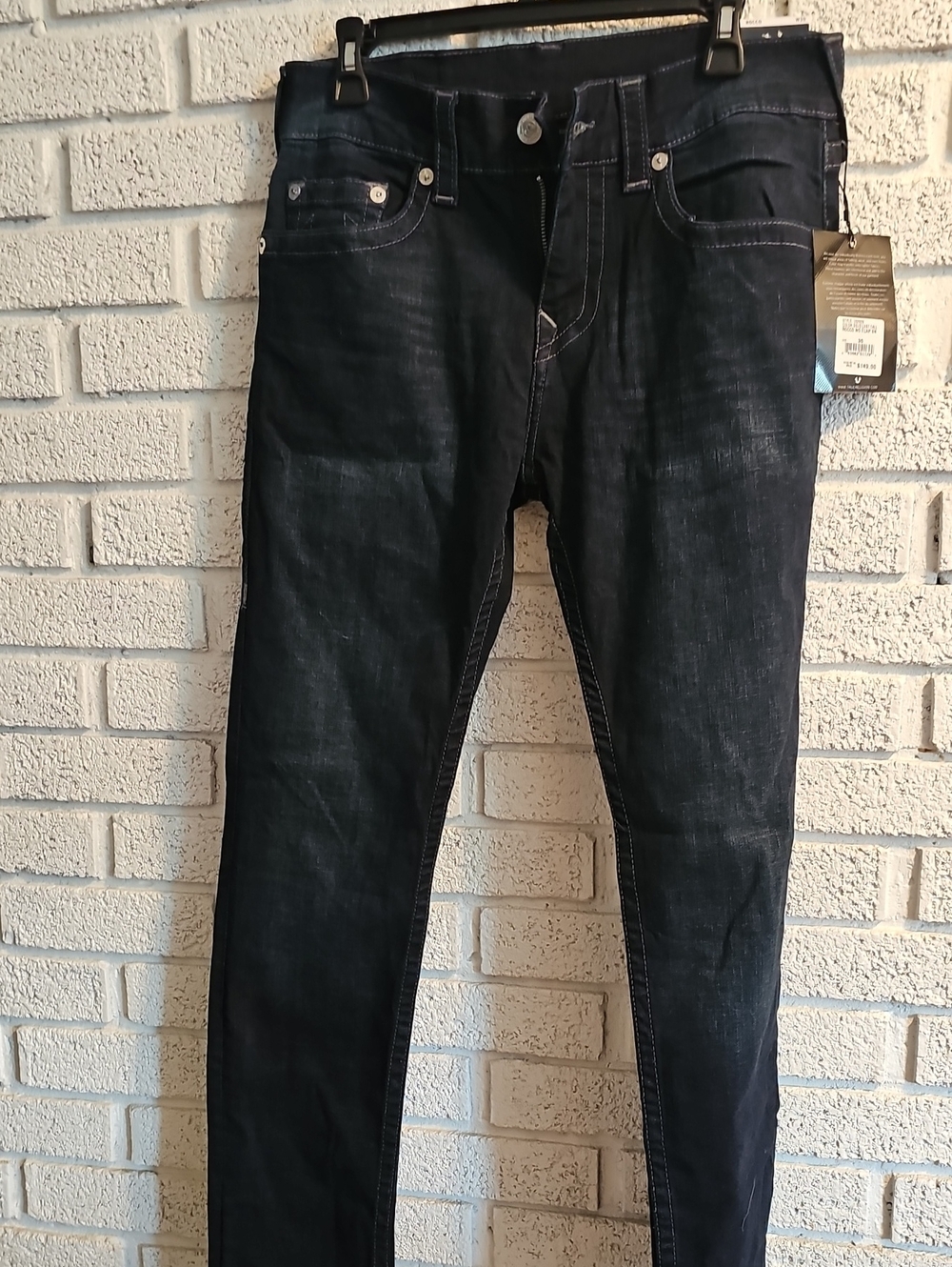 True Religion Men's Skinny Jeans in Dark Indigo Black
